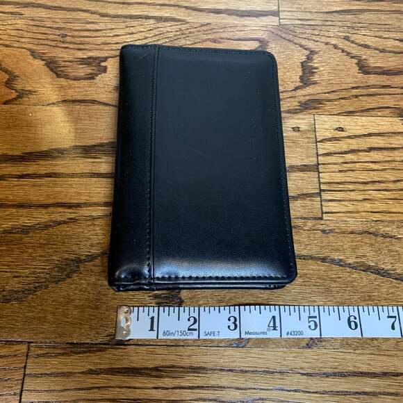 FranklinCovey Black Leather Pocket Size 6-Ring Binder Planner Organizer
